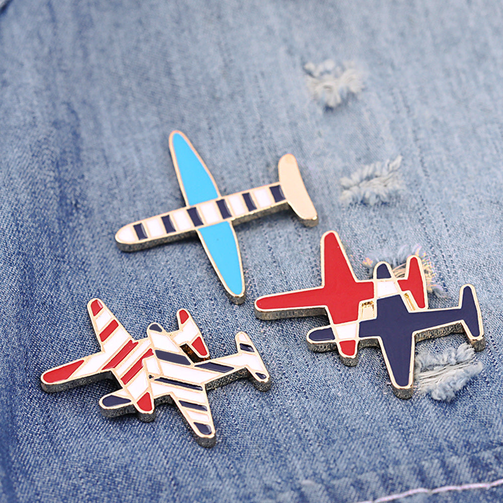 Personalized Alloy Striped Combat Brooch