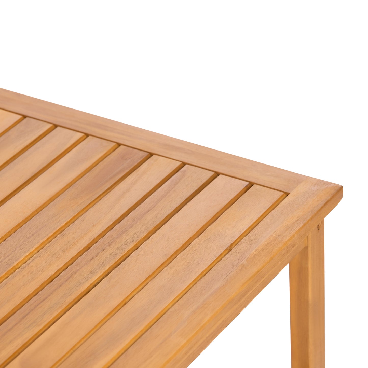 Outdoor Sofa Set Acacia Wood Teak Textilene Beige Cushion 2 Piece