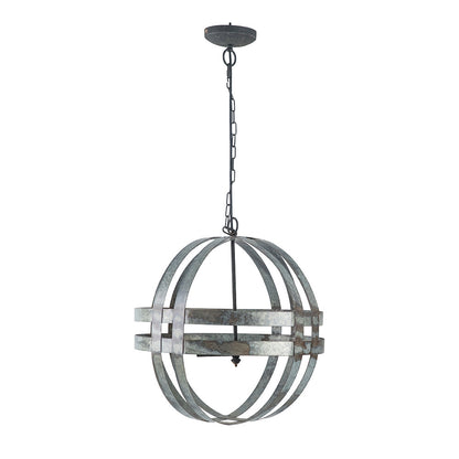 Chandelier 4-Light Galvanized Hanging Adjustable Chain Dining Room