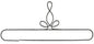24in Heirloom Split Bottom Hanger Silver