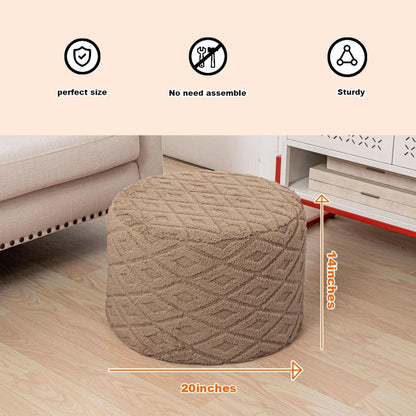 20x14 Inches Light Coffee Ultra Soft Foot Rest Ottoman