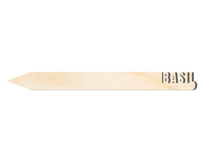 Unfinished Wood Basil Garden Stake | DIY Craft Cutout | up to 24" DIY