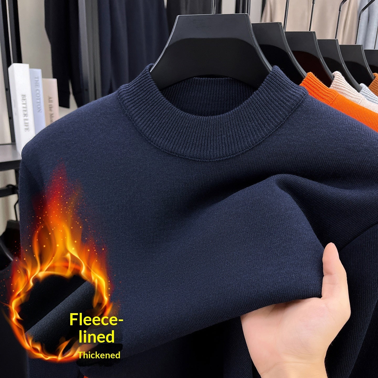 Mens Stylish Warm Knitted Base-layer Sweater