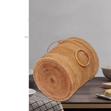 Vietnamese Handmade Rattan Weave Tea Storage