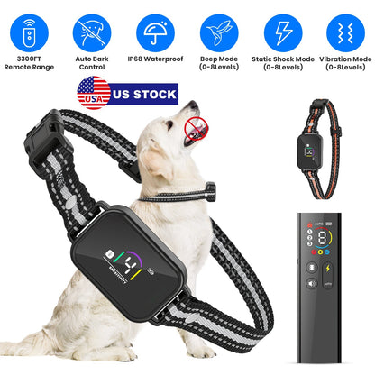 Dog Training Collar with Remote and Bark Control for Small Dogs