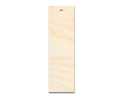Unfinished Wood Sharp Edge Bookmark Shape | DIY Craft Cutout | up to 12" DIY