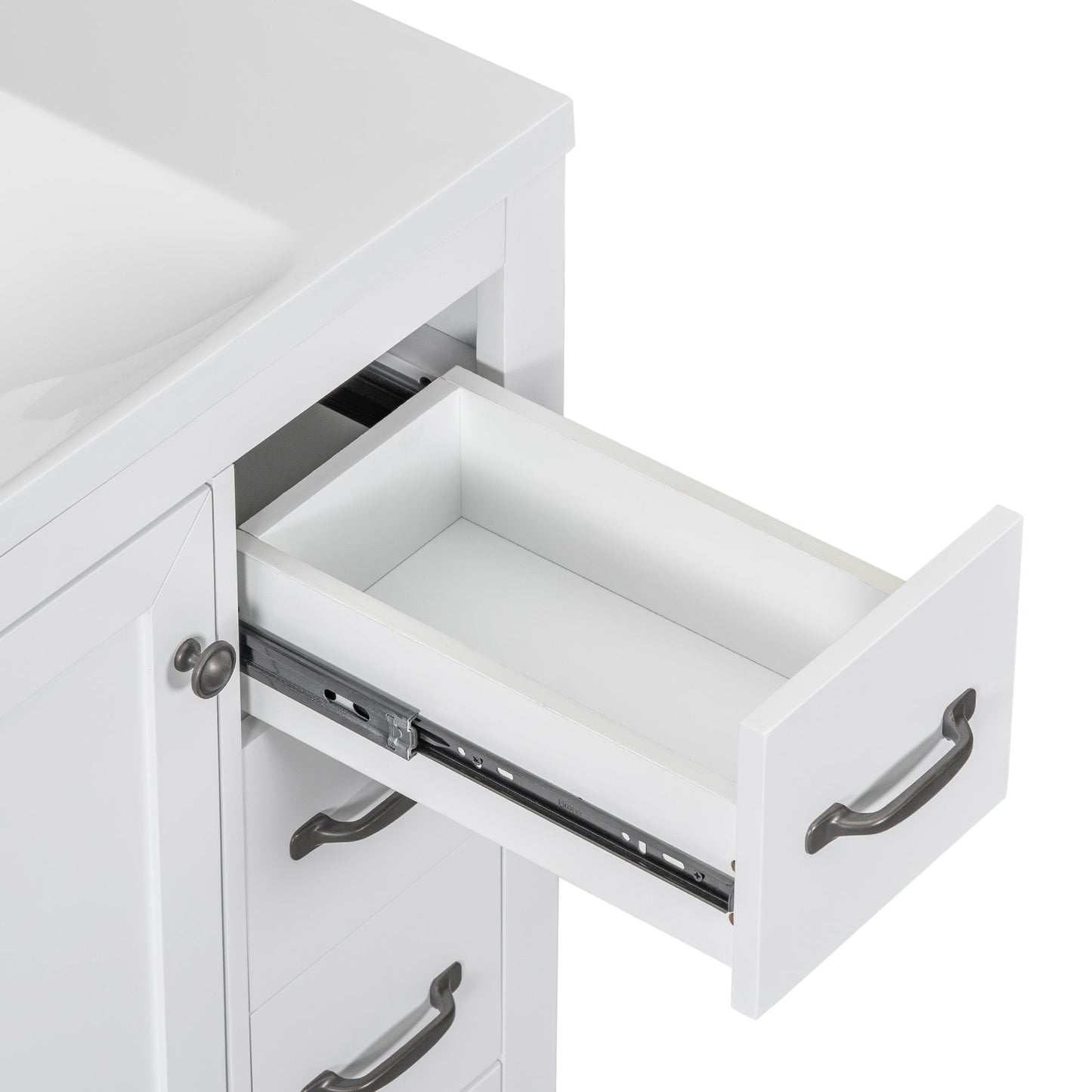 36' Bathroom Vanity with Sink Combo, Six Drawers, Multi-Functional Drawer Div...