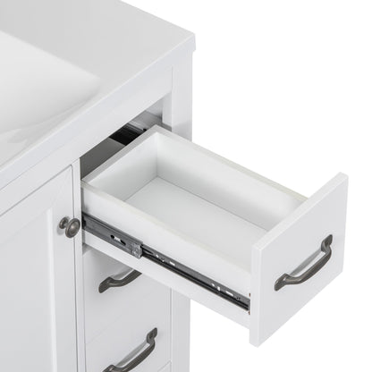 36' Bathroom Vanity with Sink Combo, Six Drawers, Multi-Functional Drawer Div...