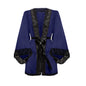 Sexy plus size women's lace bathrobe lace nightgown