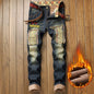 Fall Winter New Style Plus Cashmere Men's Jeans