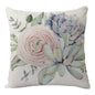 Flowers And Birds Flowers Flax Pillow Car And Sofa Cushion Lumbar Pillow