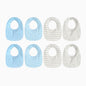 Fashion 8-piece Set Of Baby Drool Towel In Solid Color