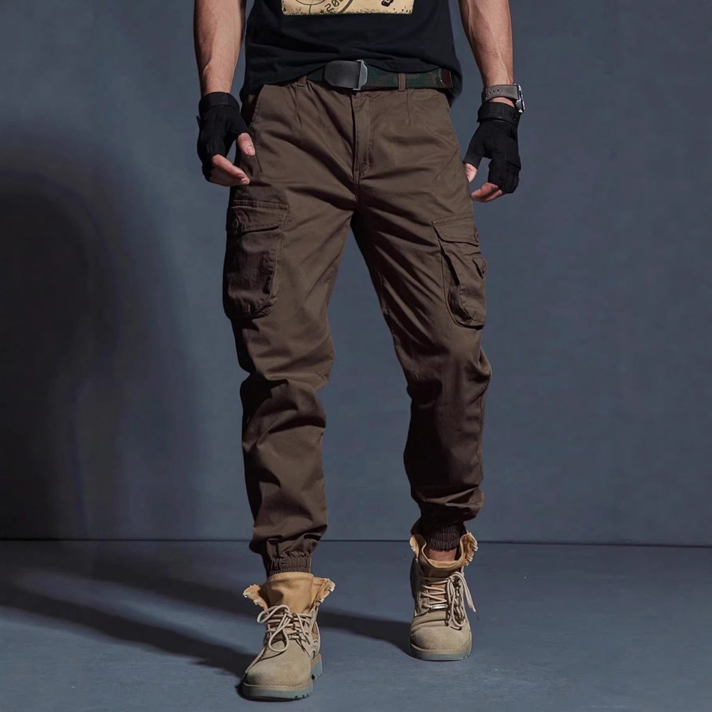 Mens American-style Multi-pocket Outdoor Sports Casual Pants
