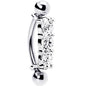 Silver 925 Clear Crystal Trilogy Eyebrow Ring