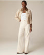 Loose Leisure Washed-out Button Slightly Flared Jeans