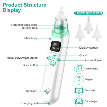 GBruno Rechargeable Baby Nose Cleaner