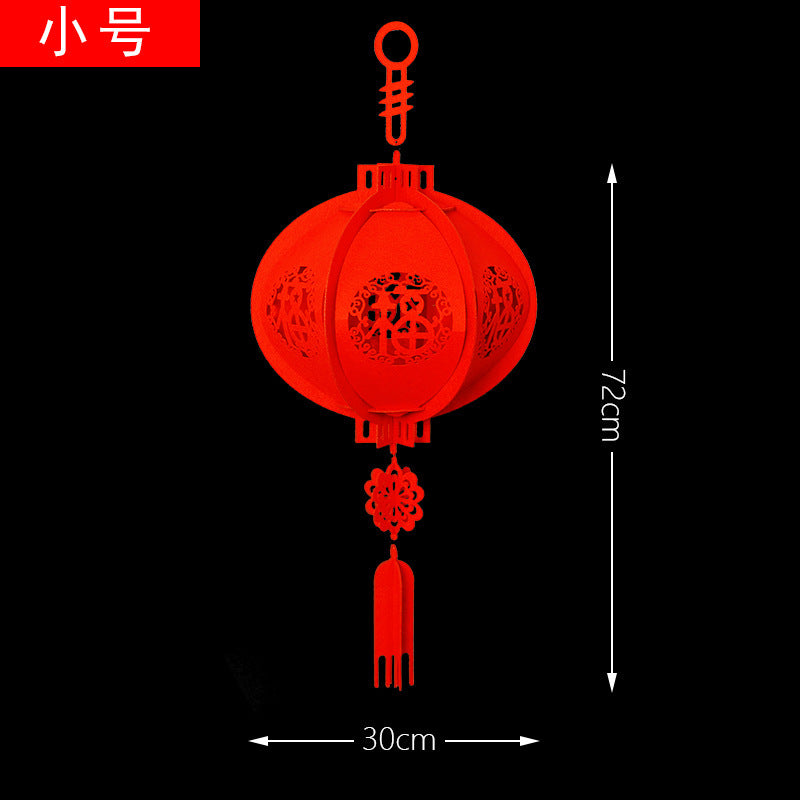 Three-dimensional blessing lantern pendant