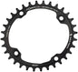 Wolf Tooth Elliptical 104 BCD Chainring - 34t 104 BCD 4-Bolt Drop-Stop ST Requires Shimano 12-Speed HG+ Chain BLK