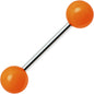 Orange Neon Barbell Tongue Ring