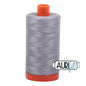 2606 Grey Mist Aurifil Cotton 50wt Large Spool