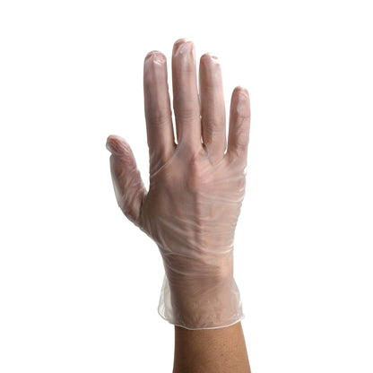 Dynarex Safe-Touch Vinyl Exam Gloves, 3 Mil Thick, Powder-Free, 100/bx, 10bxs/cs (1000 Count)