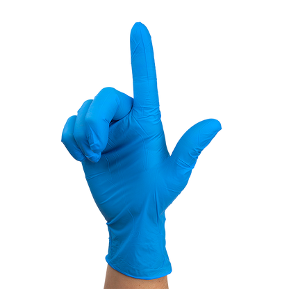 Dynarex Nitrile Exam Gloves In A Bag - Large Powder-Free, Blue - 1pr/bag, 500bgs/cs (500 Pairs)