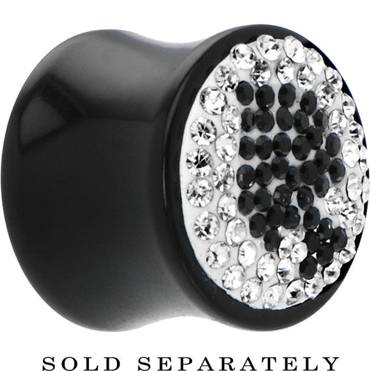 5/8G Crystal Black Spade Saddle Plug