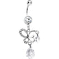 Crystalline Gem Dream Butterfly Belly Ring