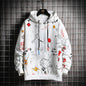 Fashion Printed Plus Size Sweater Coat Men's