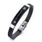 Stainless steel curved brand bracelet
