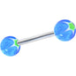 PSYCHEDELICH Aqua STAR Acrylic Barbell Tongue Ring