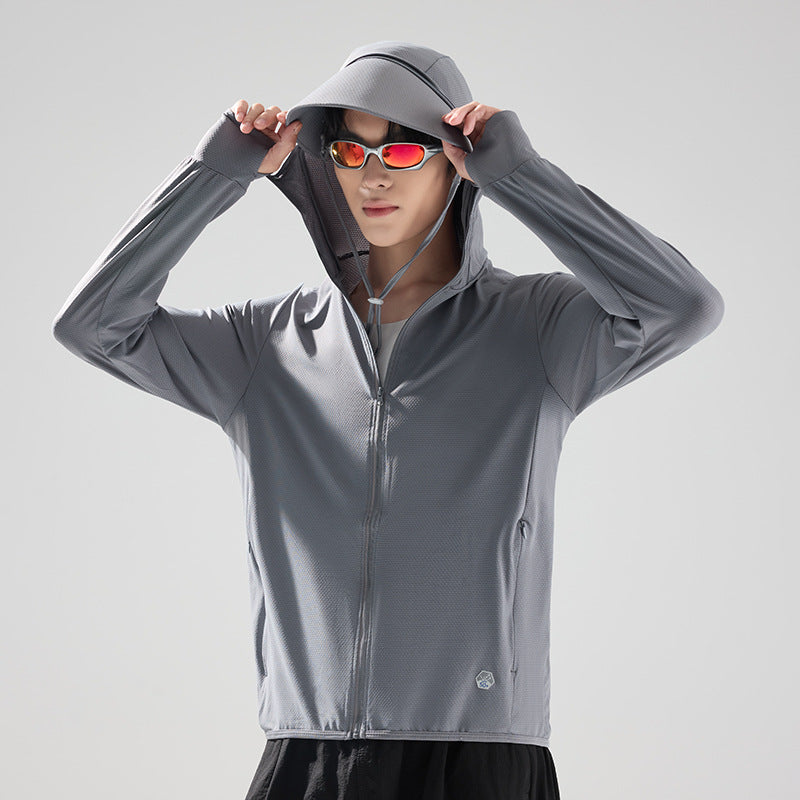 Mens Outdoor Ice-silk Sun-protective Clothing