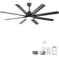 66" Smart Ceiling Fan with LED Light | 8-Blade Dimmable Fan with DC Motor, Remote, App & Voice Control — Alexa & Google Home Compatible