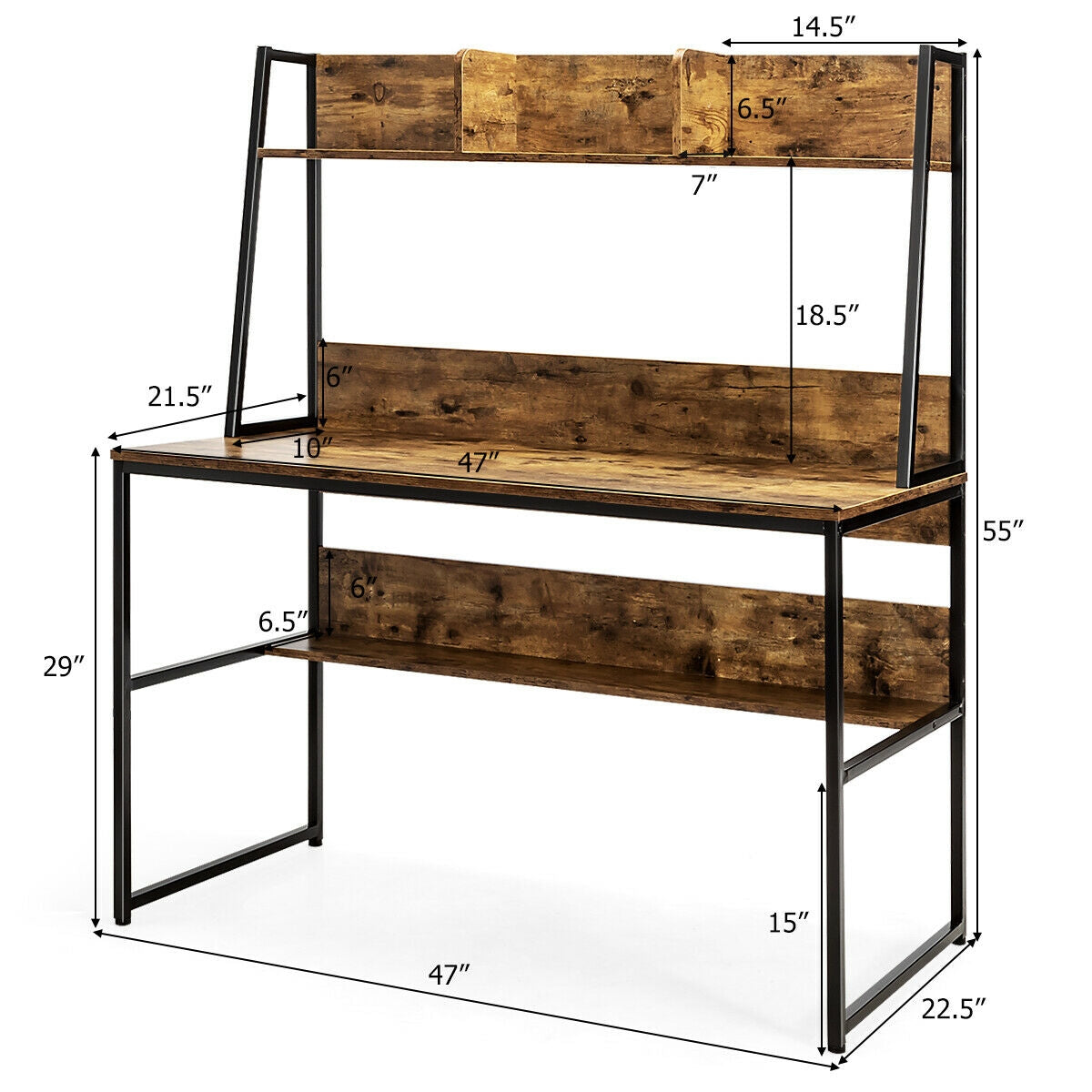 47-Inch Computer Desk Writing Study Table Workstation