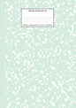 Marble Notebook A4: Mint Green College Ruled Journal - Paperback