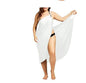 Plus size suspenders beach skirt