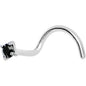Jet Black Cubic Zirconia Nose Screw