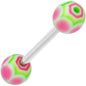 Pink Lime MARRACAS Barbell Tongue Ring