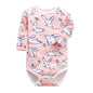Cotton One-piece Long Sleeve Triangle Romper