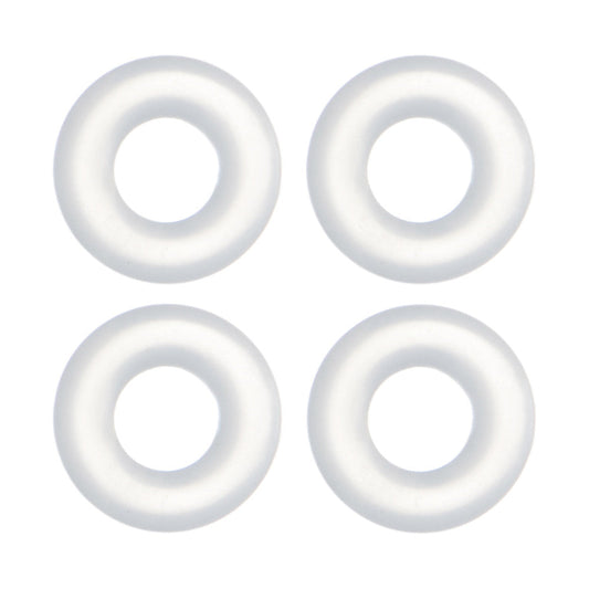 8G Clear Rubber O-Ring 4-Pack