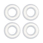 8G Clear Rubber O-Ring 4-Pack