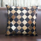 Creative craft small lattice stitching fur pillow