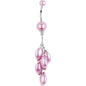 Pink Faux Pearl Ivy Dangle Belly Ring