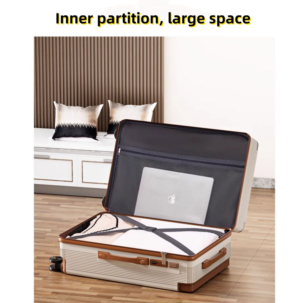 20 Inch 24 Inch Wide Handle Luggage, Silent Rotating Wheel Travel Luggage, Durable Password Lock Carry On Luggage