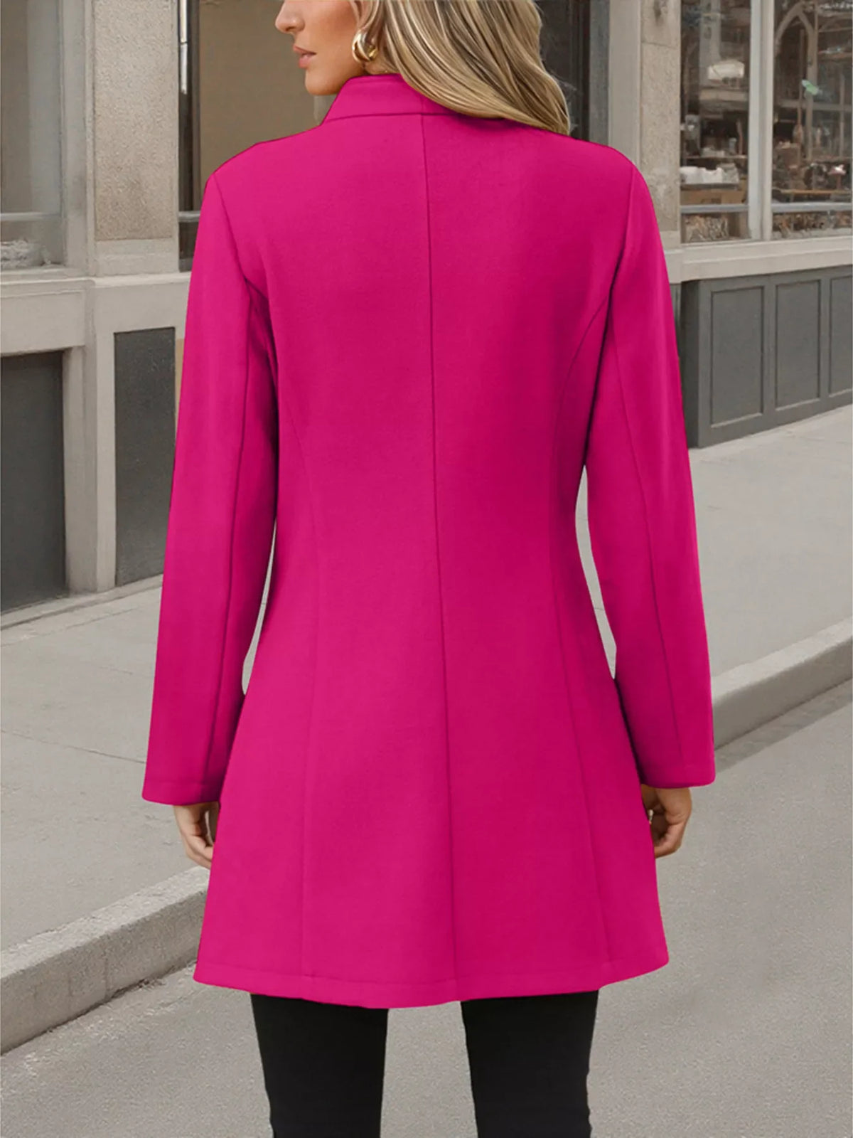 Button Up Long Sleeve Coat