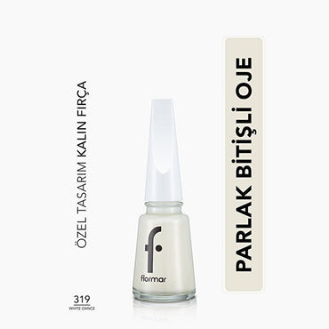 Flormar Nail Enamel Intensive Pigmented Polish 319 White Dance | Premium Quality
