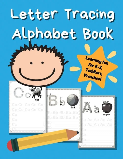 Letter Tracing Alphabet Book: ABC Learning Book for Kids - Toddlers, Preschool, K-2 - Sky Blue - Paperback
