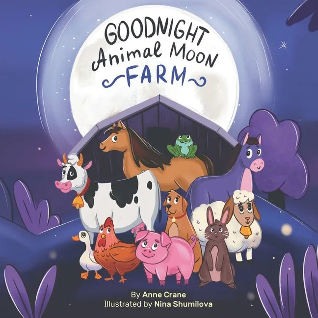 Goodnight Animal Moon Farm: Funny and Quick Work Rhymed Bedtime Story with Coloring Book - Paperback