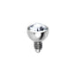 Grade 23 Solid Titanium Internally Threaded Clear Gem 3MM Dermal Ball Top