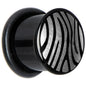 1/2 Anodized Titanium Silver Animal Print Plug
